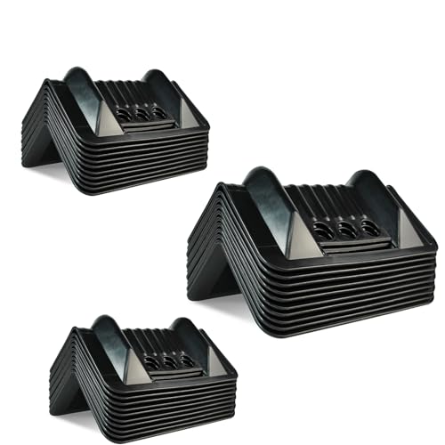 JUCHEN 30Packs Flatbed Edge Protector, Cargo Corner Protector, Protects Cargo Edges from Wear and Tear（Black）