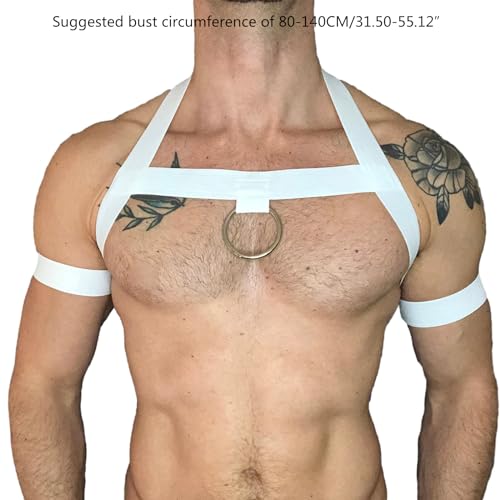 YIZITU Elastischer Brustgurt Brustgurtsgürtel Sex Rückhalte Verband Elastizitätsgürtel Für Nachtclub Cosplaygürtel Mann Kabelbaum Körper Halfter Nylon Schultergurt