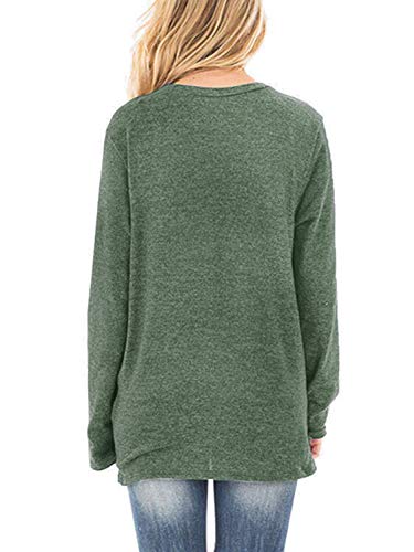 SAMPEEL Womens Tunic Tops Long Sleeve Ugly Christmas Green Shirts Fall Cute M