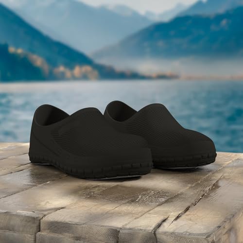 Chef Shoes for Men Nonslip Water Proof Work Shoes Mens Clogs Comfortable Nursing Nurse Shoes for Gardener Men Indoor and Outdoor for Kitchen Office Seaside-Zapatos de Cocina para Hombres2
