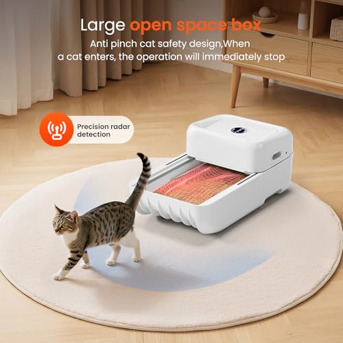 Myapet Open Top Self Cleaning Cat Litter Box, Automatic Litter Box for Multiple Cats with APP Control and Safety Protection - Image 5
