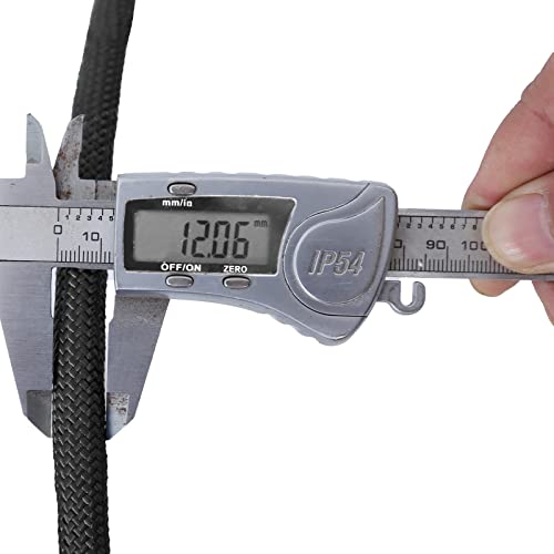 12Mm Climbing Rope,10M(32Ft) 15M(49Ft) 20M(64Ft) Static Rock Climbing Rope With 2 Steel Hooks And Bag,Tree Climbing Rappelling Rope For Outdoor, Climbing Equipment Fire Rescue Parachute Rope #TOP4