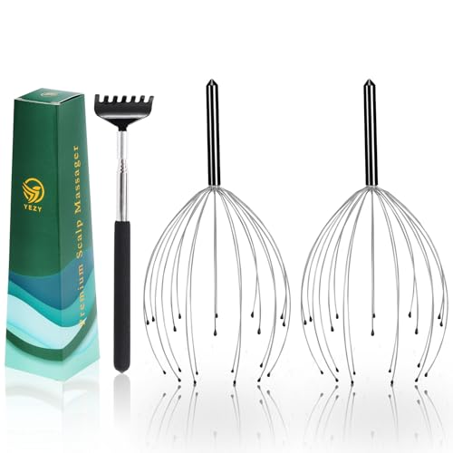 YEZY Head Massager 20 Fingers Head Scratcher Scalp Massager, Back