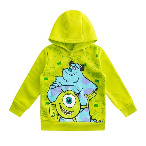 Disney Monsters Inc Mike Wazowski and Sullivan Boys Pullover Hoodie for Toddler, Little Kids
