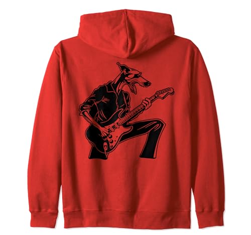 Guitare guitariste pour chien – Whippet Dad Mom Sweat à Capuche