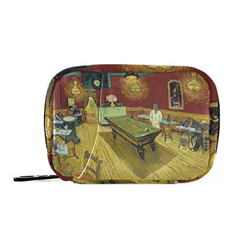 Naanle Le Café De Nuit The Night Café Van Gogh - Pastillero para 7 días, bolsa organizadora de pastilleros de viaje con cremallera, funda semanal portátil, tamaño compacto Cover