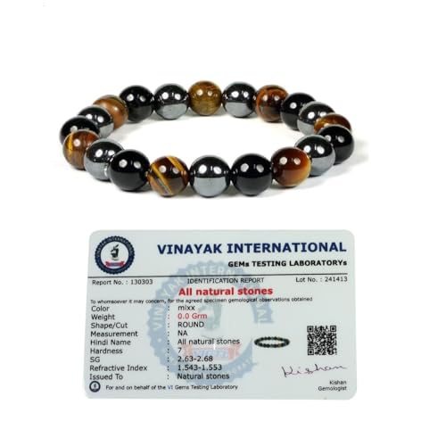 Image of Reiki Crystal Products Certified Natural Crystal Stone Round 10 mm Beads Bracelet for Men and Women | Reiki Charged Gemstone Jewellery Bracelet| Multiple Stone Variants Available