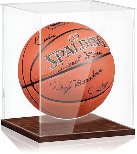Image of 8 x 8 x 8 inch Clear Acrylic Display Case with 4mm Wooden Base - Self-Assemble Collectible Display Box for Action Figures, Toys, Memorabilia, and More