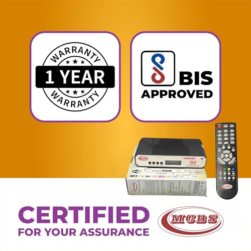 Image of MCBS DD FreeDish MPEG-4 Set Top Box | 115+ TV Channels Free | HDMI Cable |