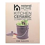 Natural Home 40629 Ceramic Compost Bin, Charcoal - Image 4
