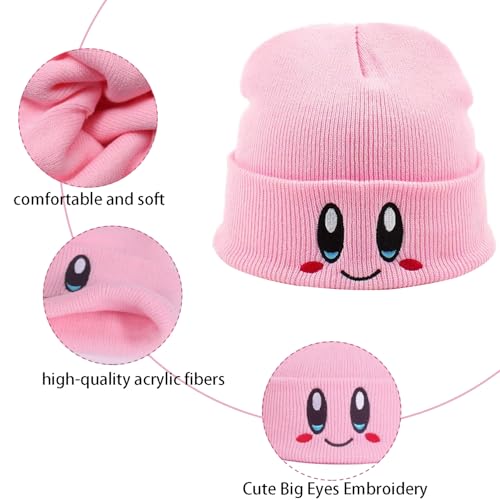 Beanie Knit Hats Cat Beanie Lovely Face Hat Cute Anime Beanies Embroidery Winter Knitted Hats Caps for Boys Girls4