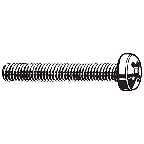 M61.0 x 40 mm. Raised Cheese Head Phillips Machine Screw, 50 pk
