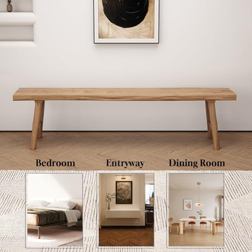 Asiento estrecho de madera maciza para solucionar la falta de espacio en comedor 8