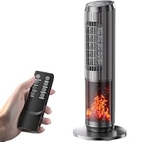 Dolaso Stufetta Elettrica Basso Consumo 2000W, Termoventilatore con Effetto Fiamma, Stufa Elettrica con Telecomando da 18 a 45℃, 3 Modalità, Timer 1-8H, Protezione da Surriscaldamento e Ribaltamento