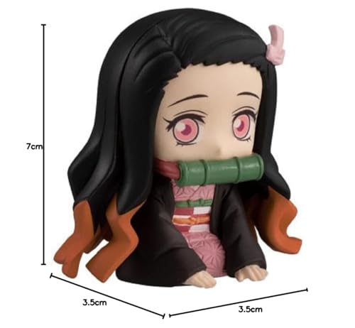 Image of Blue Aura Anime Cartoon Action Figure Set of 5 Height - 7cm Multicolour PVC | Zeni Bent Set