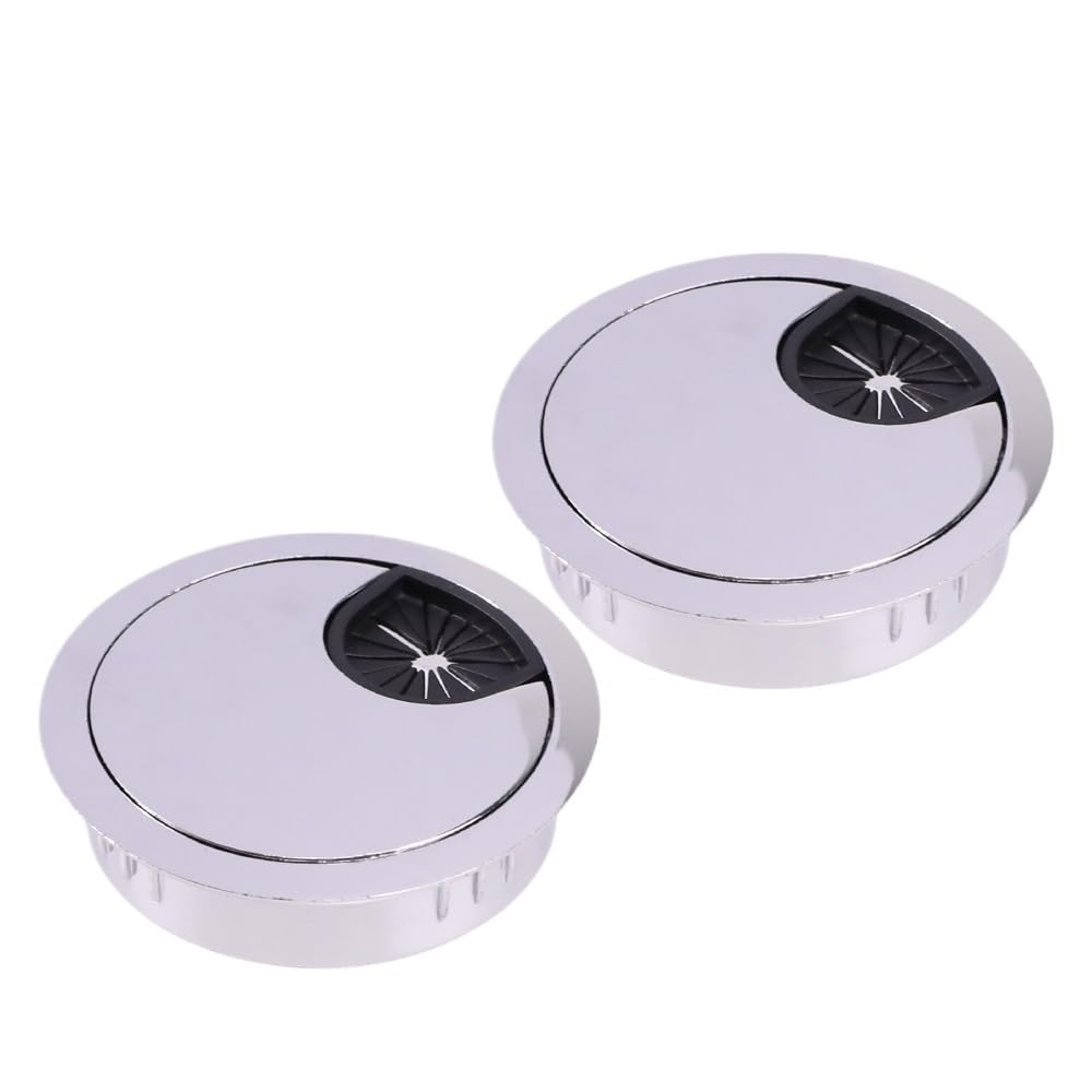 Desk Cable Grommet 20Pcs Desk Table Cable Hole Cover Wire PC Computer Tidy 50mm/53mm/60mm/80mm(Gloss Finish,50mm)