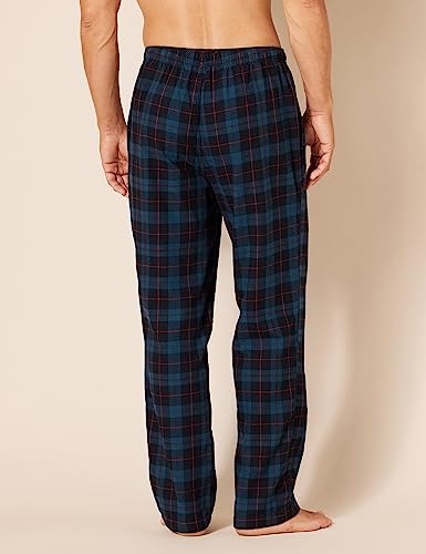 Amazon Essentials Men's Flannel Pajama Pant (Available In Big & Tall), Navy/Black, Plaid, Medium #TOP2