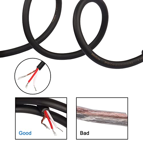 Meiriyfa Xlr Cable Microphone Cable 3Pin Xlr Pigtail Bare Wire Open End Gold Plated Xlr Connector Speaker Cord Replacement Audio Cable For Dj/Pa Amplifier Subwoofer-2M (Xlr Male) #TOP2