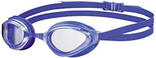 Image of ARENA Python Swim Goggles for Men and Women, Clear / Blue, Non-Mirror Lens