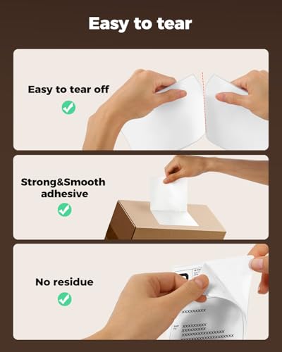 Image of SVANTTO 4x6 Thermal Labels, 1000Pcs /2 Stacks, White Shipping Labels | Strong Adhesive & Perforated for Shipping, Mailing Barcode, Bakery