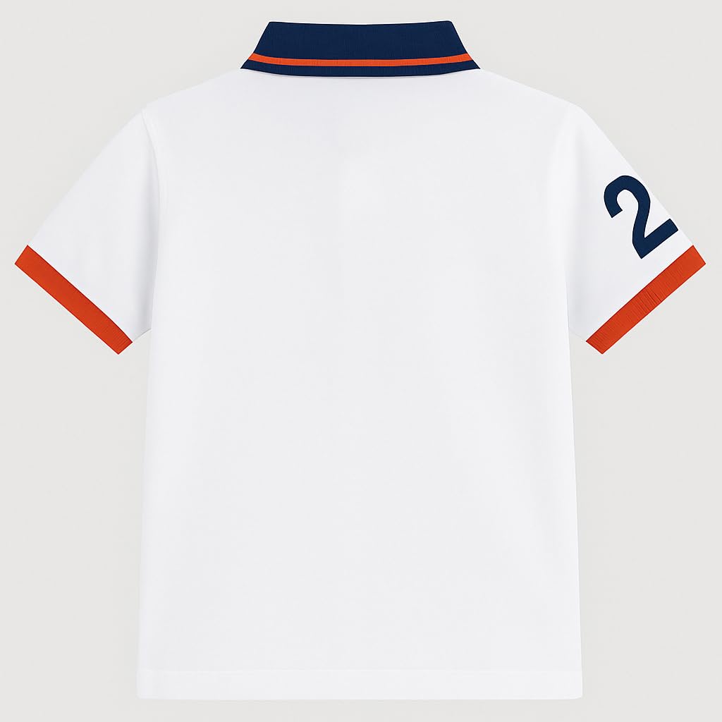Polo de verano niño 3-9 años Mayoral - Camiseta manga corta con cuello en contraste y detalles bordados - Algodón ligero casual