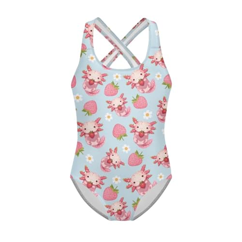 Image of Girls One-Piece Swimsuit for Swimming Lessons Beach Volleyball Pool Party Outdoor Training Quick Dry