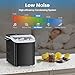 DUMOS Ice Maker Countertop Ice Machine Compact Size with Handle, 26lbs in 24Hrs, Black