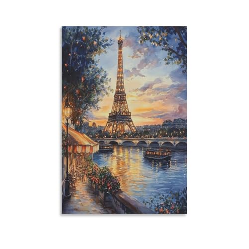 Tour Eiffel décoration murale en toile : l'esprit de Paris dans votre maison 50x75 cm