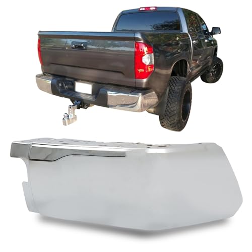 WFLNHB Chrome Rear Right Side Bumper End without Sensor Holes Replacement for 2014-2021 Toyota Tundra 521510C100 TO1105123