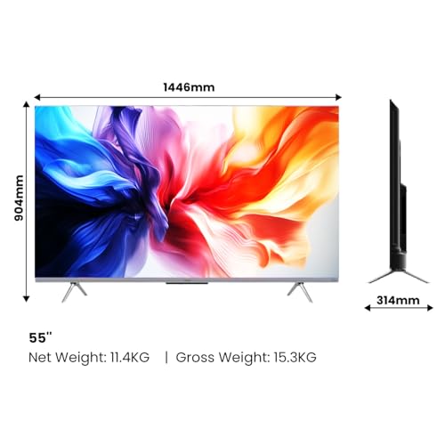 Image of Haier 139 cm (55) P7GT Series 4K Ultra HD Smart LED Google TV 55P7GT-P (Grey)