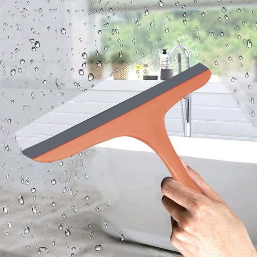 PARENCE - Mehrzweck-Fensterreiniger Abzieher - Langlebiges Kunststoff- und Silikondesign - Einfache Reinigung, Flache und Glatte Oberfläche, Badezimmer, Küche. 24,5 x 22 x 2,5 cm - Zufällige Farbe