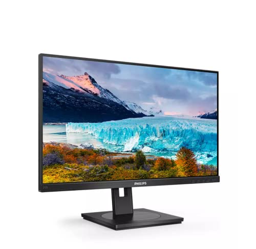 Philips 272S1AE - 27 Zoll FHD Monitor, höhenverstellbar (1920x1080, 75 Hz, VGA, DVI, HDMI, DisplayPort) schwarz – Bild 8