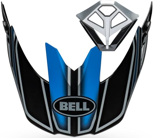 BELL Helmets Visor/Mouthpiece Kit for Moto-10 Webb Marmont Helmets - Gloss North Carolina Blue