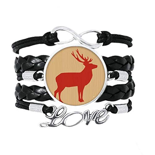 Bracelet en cuir torsadé cerf bijou vintage pour homme tressé
