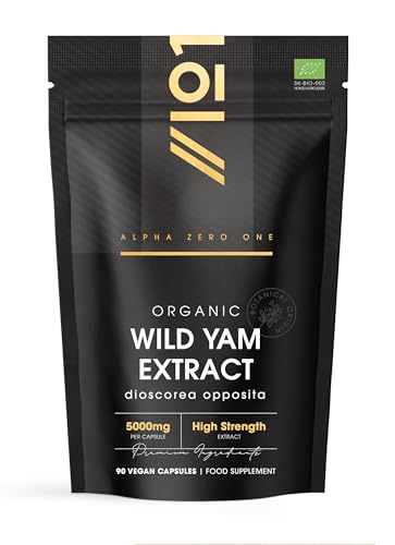 Alpha01 Organic Wild Yam Extract 5000mg Vegan Capsules