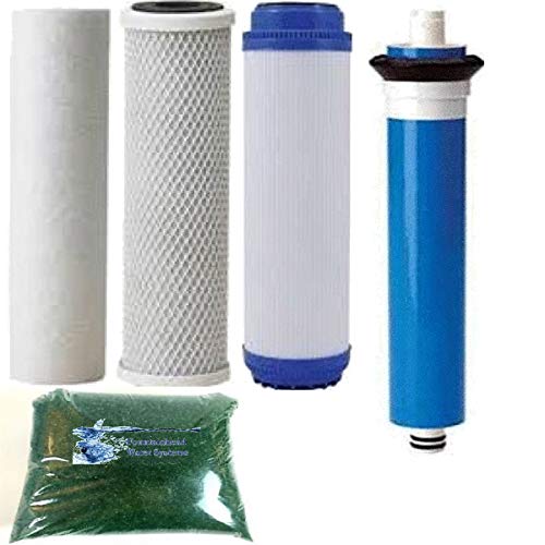 Sediment/GAC/Carbon Block Filter Standard Size Refill. 100 GPD Membrane. 1 lb DI