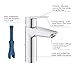 GROHE QUICKFIX Start | Basin Single Lever Mixer tap with Pop-up Waste | Easy to Install & Includes Installation Tool | Medium Size H. 192 mm | Water-Saving Technology | Chrome | 23455002