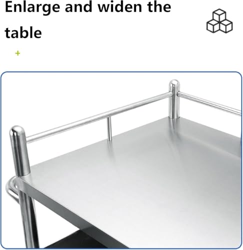 image for QIOPCHA Medical Trolley 2/3 Levels, Stainless Steel Treatment Trolley 