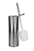 Home Basics Hammered Stainless Steel Toilet Brush with Holder