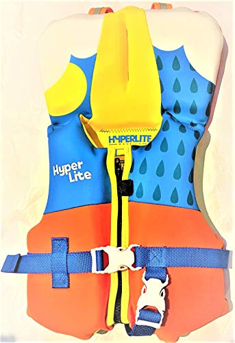 bodycology Hyperlite Infant Life Vest Under 30 lbs USCG Approved Red/Yellow/Blue