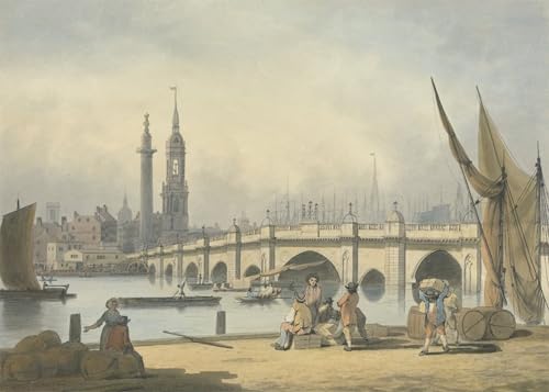 Toile pour la décoration du salon avec tableau célèbre de style London Bridge