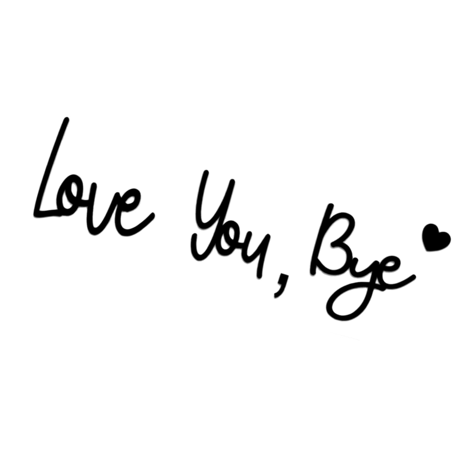 X-Institute Love You Bye Wood Script Signs Black Wall Art Romantics Hanging Plaques for Entryway or Hallway Enhancing Home Ambiances Entrance Decors