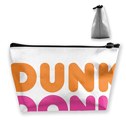 Preisvergleich Produktbild Ahdyr Dunkin-Donuts Trapez-Kosmetiktasche Aufbewahrungstasche Multifunktionales Zubehör Brieftasche Aufbewahrungstasche Reisen im Freien 8,7 x 2,8 x 4,7 Zoll