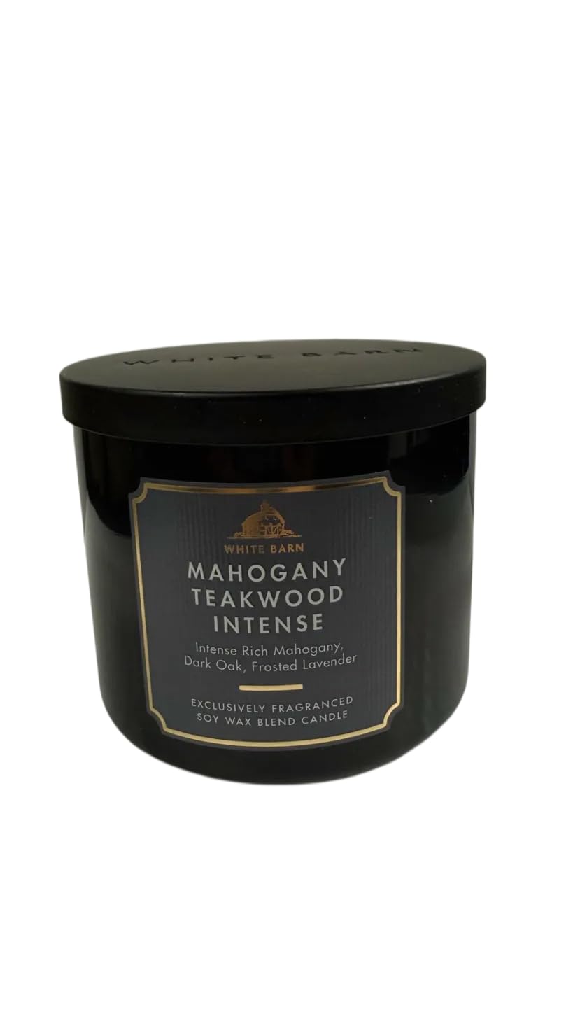 White Barn 3-Wick Candle in Mahogany Teakwood High Intensity