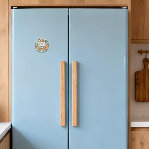 Imán Redondo Acrílico Retro para Refrigerador 2.3 pulg miniatura 4