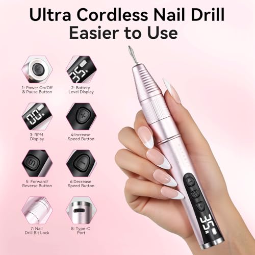Professional Nail Drill Machine Rechargeable