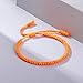 Gewebtes Armband,Orange Gewebter Tibetischer Buddhistischer Knoten Mit Orangefarbenem Nylonfaden Verstellbare Charm-Armbänder Glückliches Freundschaftsgeschenk Für Jungen Mädchen Paare Männer F