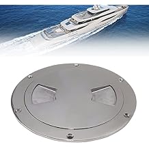 Round Deck Plate Inspection Hatch, 6 inch SS316 Boat Hatch Deck Plate Non Slip Inspection Access Hatch, Cover D7.76*H0.22in