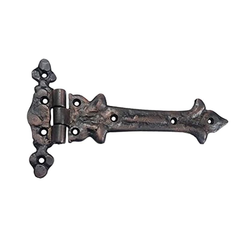 Image of Adonai Hardware Adonijah Antique Cast Iron Strap T Hinge (7.9 inch x 12 Pack, Oil Rubbed Bronze) for Barn Doors, Gates, Kitchen Cabinets, Sheds, Wooden Box, Furniture, Cedar Chest and Trunks