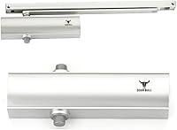 Vista 16 de Cierrapuertas de grado comercial/residencial – Cierre automático hidráulico de 3 resortes de aluminio resistente – Velocidad ajustable, montaje